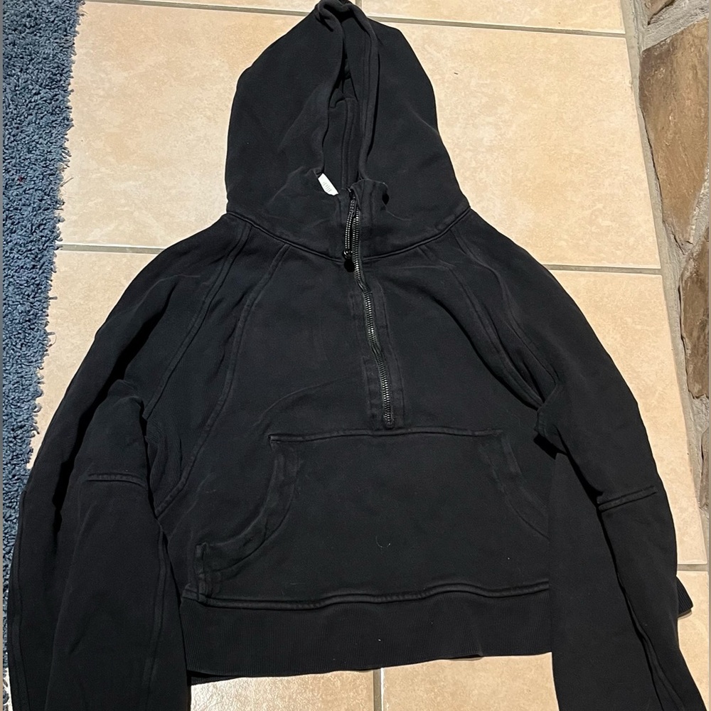 lululemon black scuba hoodie 1/2 zip